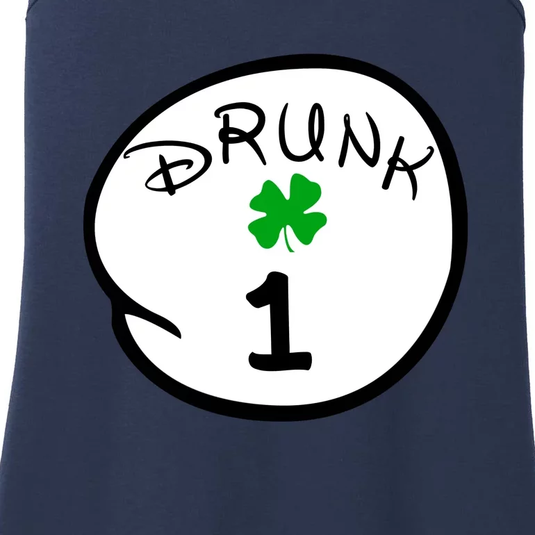 Drunk 1 2 3 4 5 Clover Personalized St Patrick's Day Ladies Essential Tank