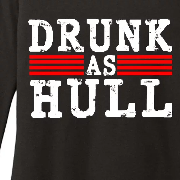 Drunk As Hull Funny Hockey Womens CVC Long Sleeve Shirt