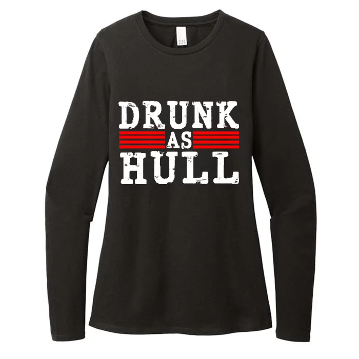 Drunk As Hull Funny Hockey Womens CVC Long Sleeve Shirt