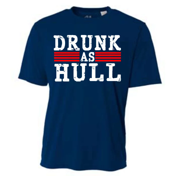 Drunk As Hull Funny Hockey Cooling Performance Crew T-Shirt