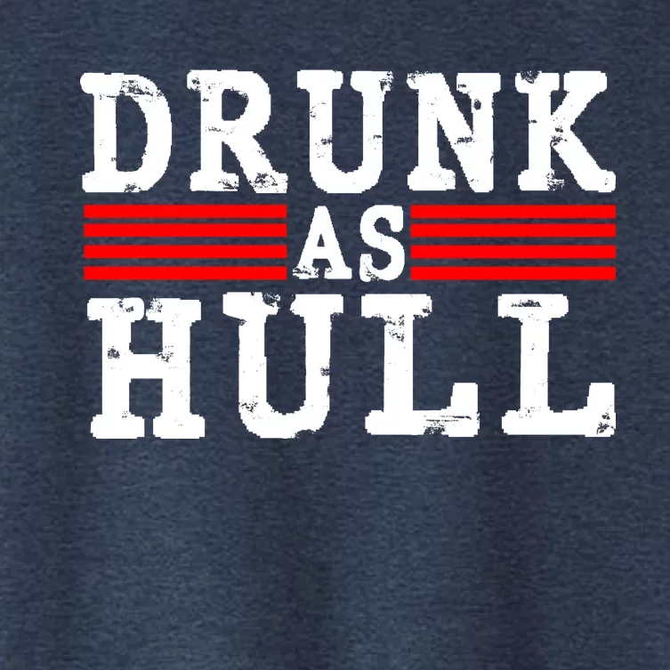 Drunk As Hull Funny Hockey Women's Crop Top Tee