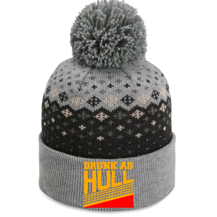 Drunk As Hull Logo The Baniff Cuffed Pom Beanie