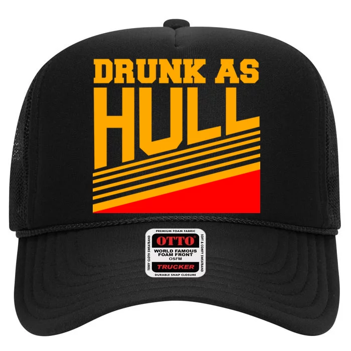 Drunk As Hull Logo High Crown Mesh Trucker Hat