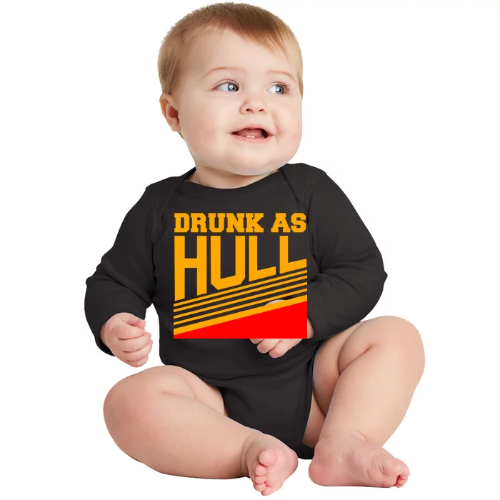 Drunk As Hull Logo Baby Long Sleeve Bodysuit