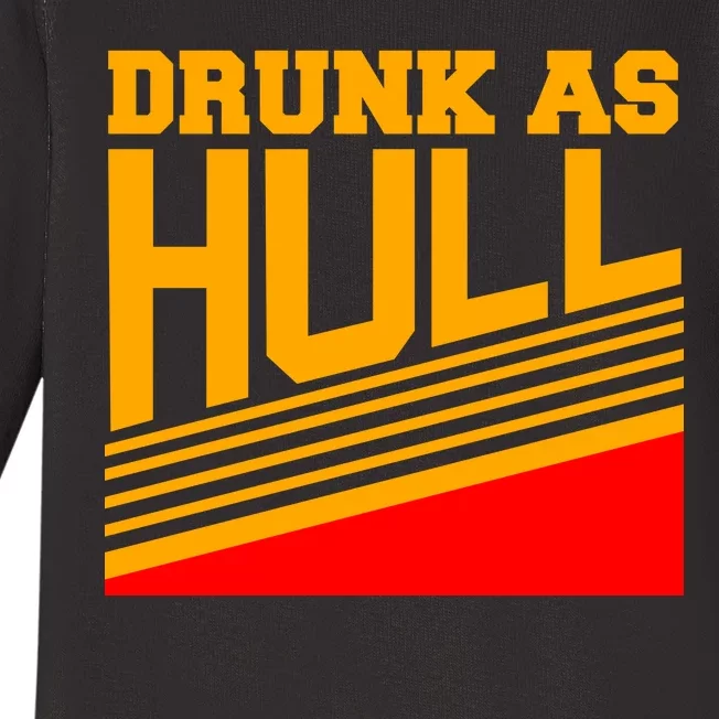 Drunk As Hull Logo Baby Long Sleeve Bodysuit