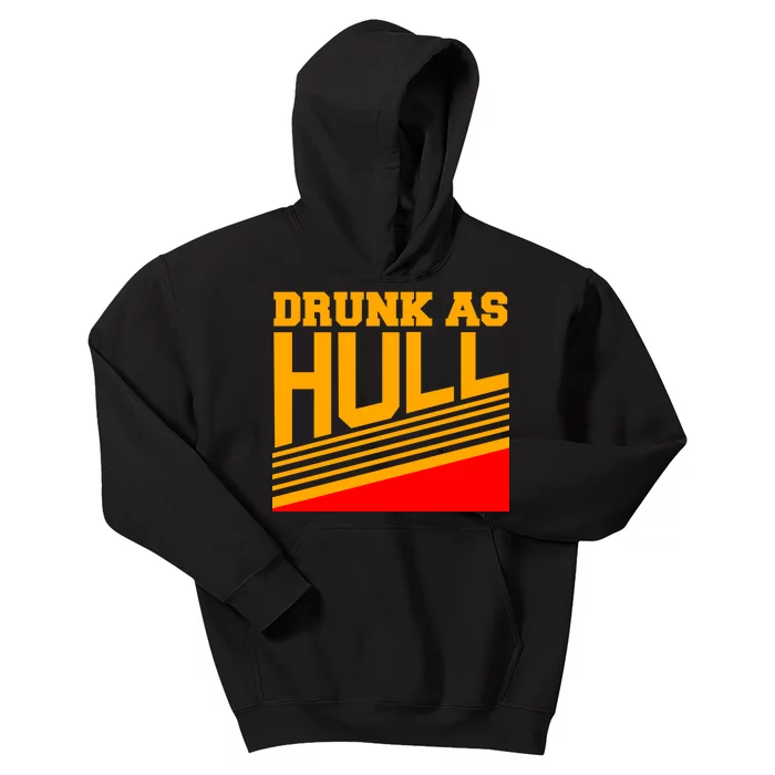 Drunk As Hull Logo Kids Hoodie