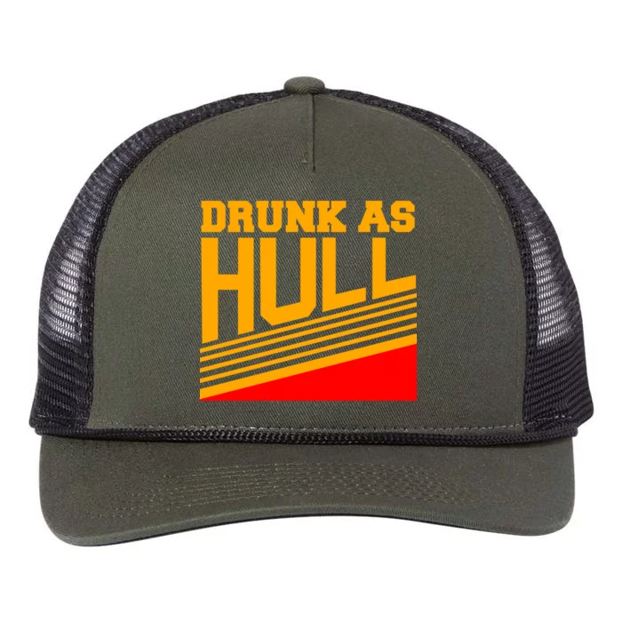 Drunk As Hull Logo Retro Rope Trucker Hat Cap