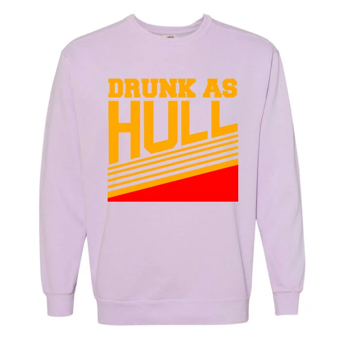 Drunk As Hull Logo Garment-Dyed Sweatshirt