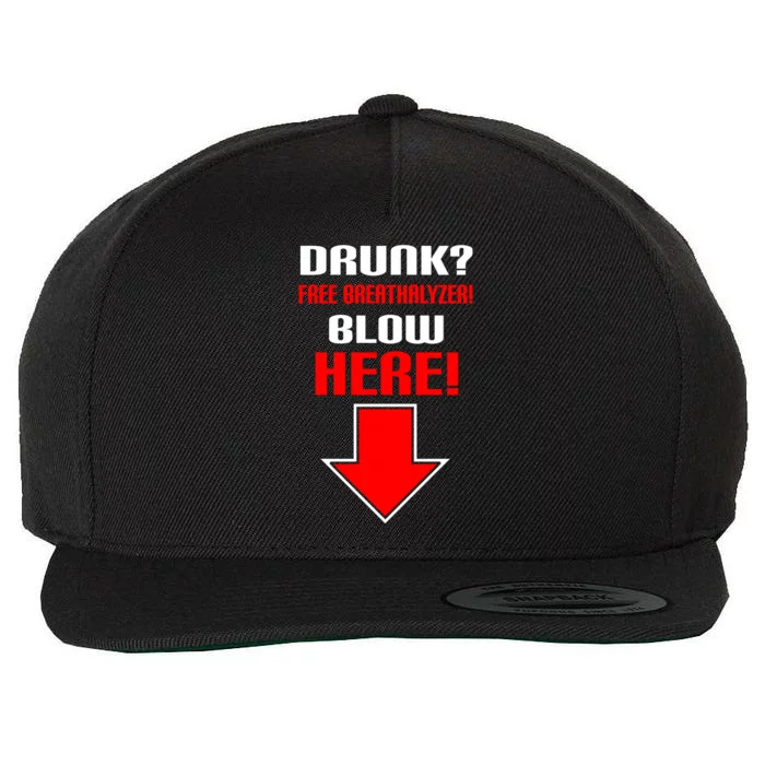 Drunk Free Breathalyzer Wool Snapback Cap