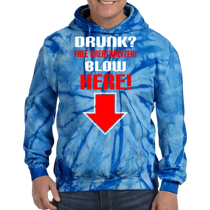 Drunk Free Breathalyzer Tie Dye Hoodie