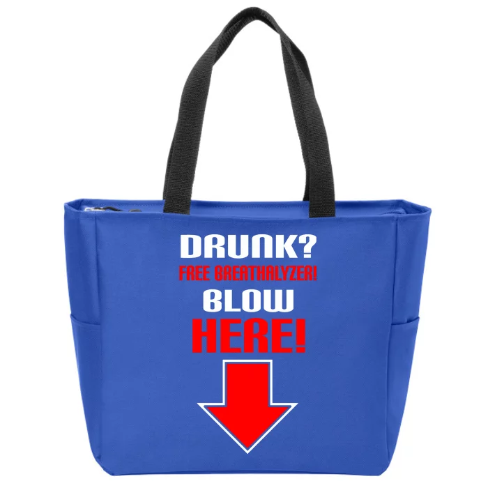 Drunk Free Breathalyzer Zip Tote Bag