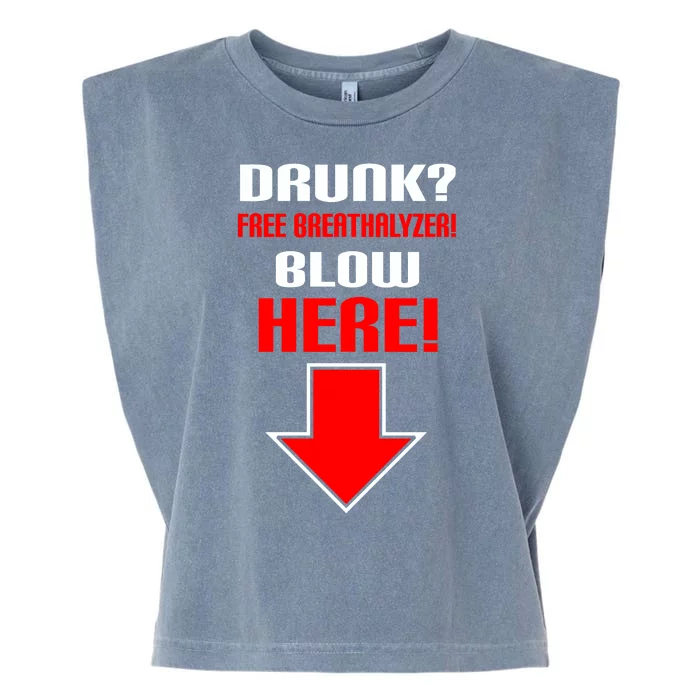 Drunk Free Breathalyzer Garment-Dyed Women's Muscle Tee