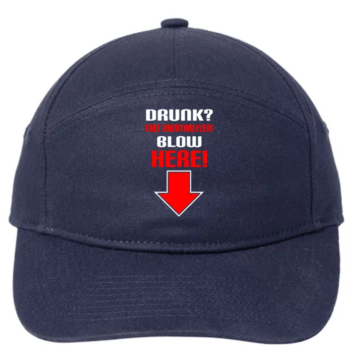 Drunk Free Breathalyzer 7-Panel Snapback Hat