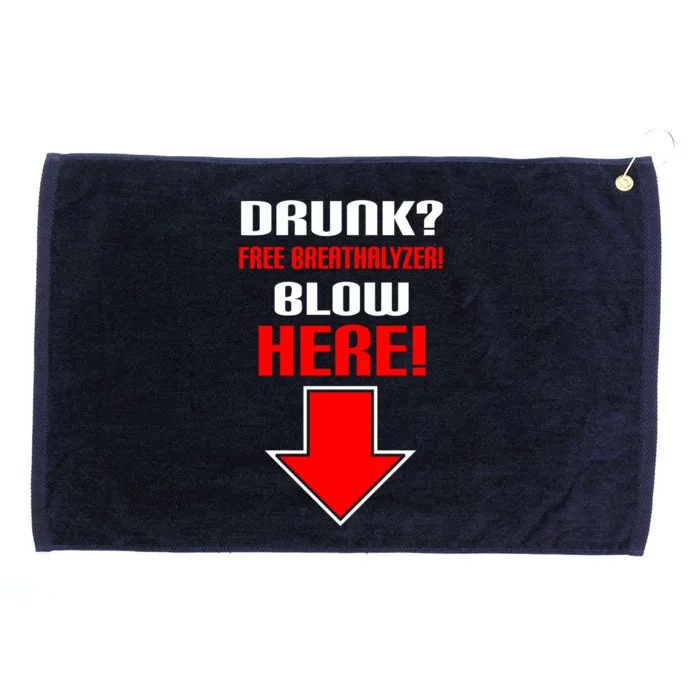 Drunk Free Breathalyzer Grommeted Golf Towel