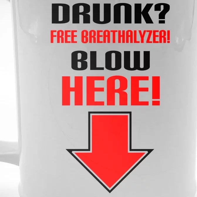 Drunk Free Breathalyzer Front & Back Beer Stein