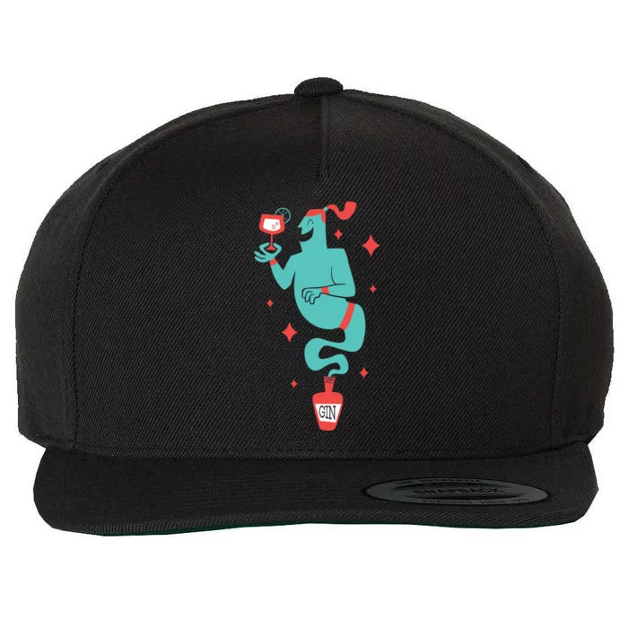 Drunk Genie Wool Snapback Cap