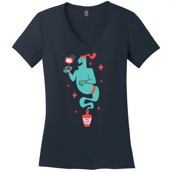 Drunk Genie Women's V-Neck T-Shirt