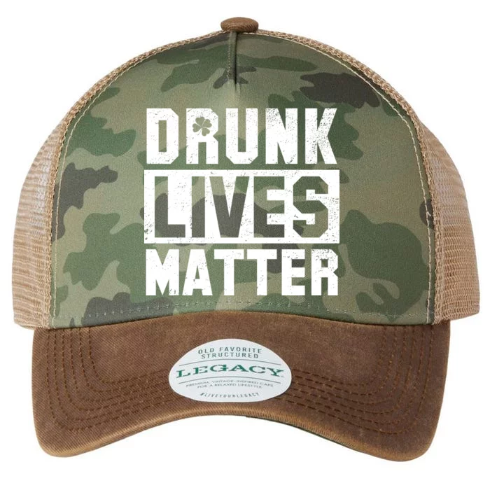 Drunk Lives Matter Vintage Irish Clover Legacy Tie Dye Trucker Hat