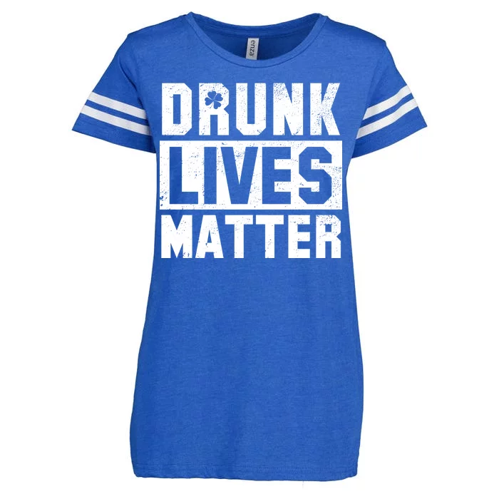 Drunk Lives Matter Vintage Irish Clover Enza Ladies Jersey Football T-Shirt