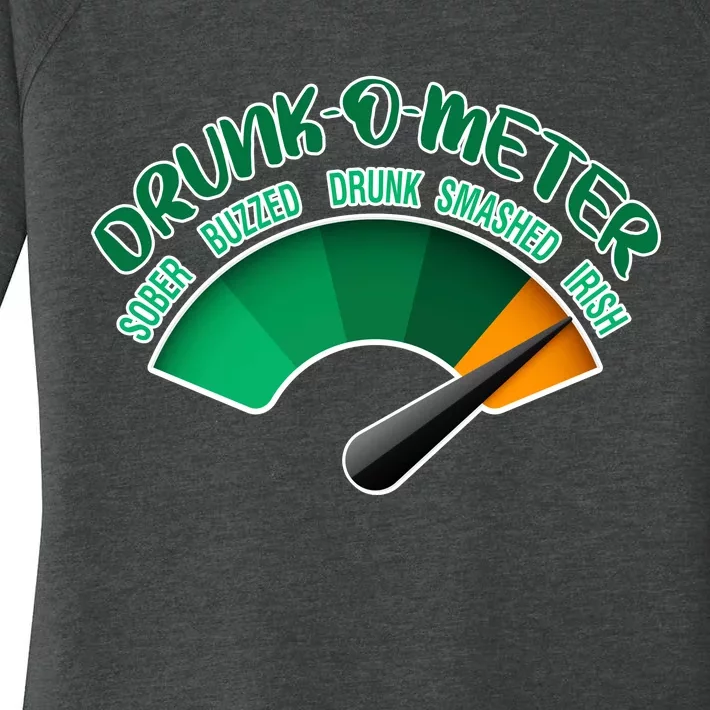 Drunk O Meter Sober Buzzed Smashed Irish Women's Perfect Tri Tunic Long Sleeve Shirt