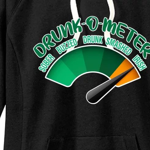 Drunk O Meter Sober Buzzed Smashed Irish Women's Fleece Hoodie