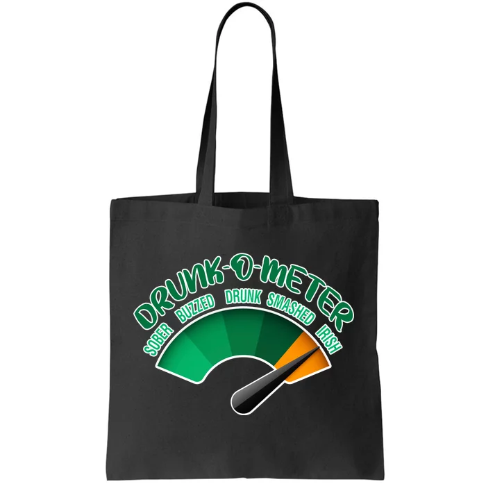 Drunk O Meter Sober Buzzed Smashed Irish Tote Bag