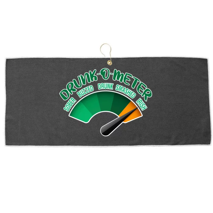 Drunk O Meter Sober Buzzed Smashed Irish Large Microfiber Waffle Golf Towel