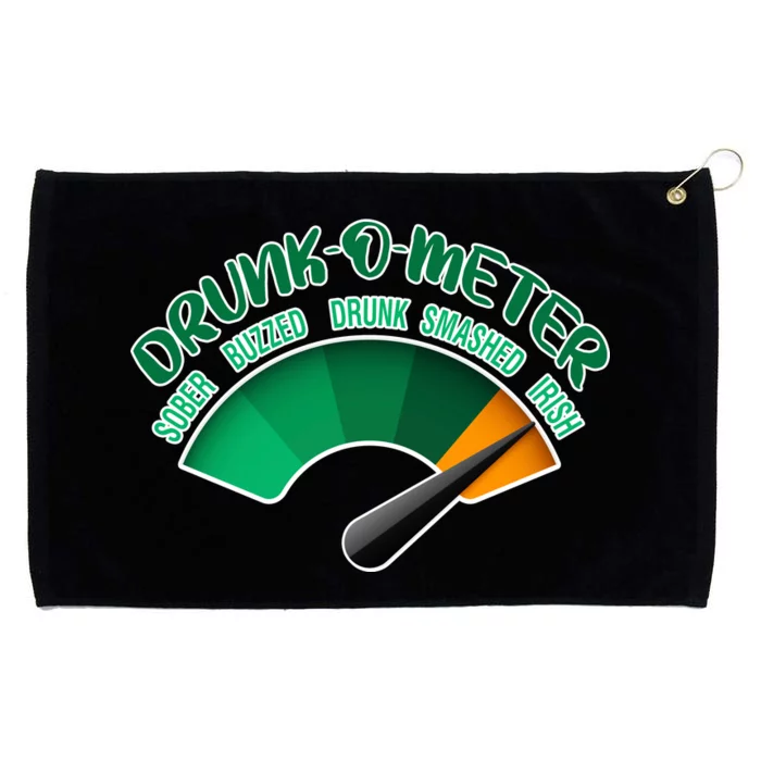 Drunk O Meter Sober Buzzed Smashed Irish Grommeted Golf Towel