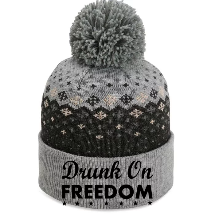 Drunk On Freedom The Baniff Cuffed Pom Beanie