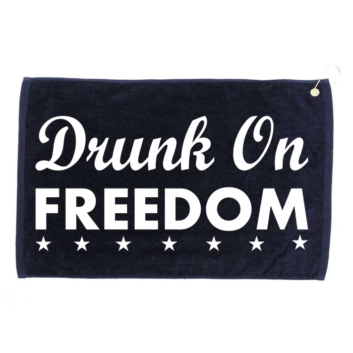 Drunk On Freedom Grommeted Golf Towel