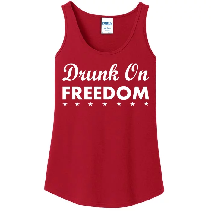 Drunk On Freedom Ladies Essential Tank