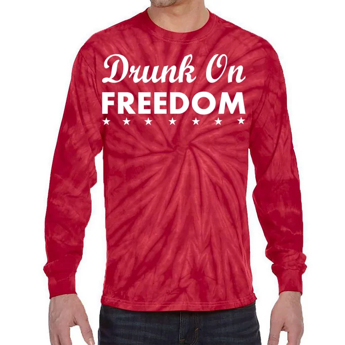 Drunk On Freedom Tie-Dye Long Sleeve Shirt