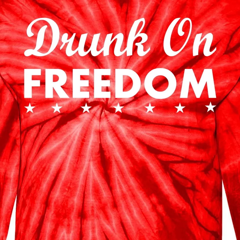 Drunk On Freedom Tie-Dye Long Sleeve Shirt