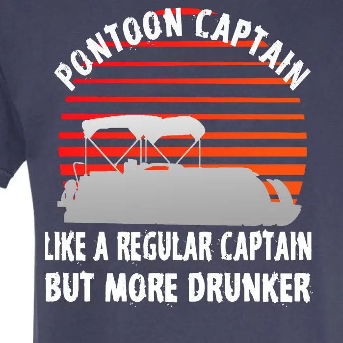 Drunk Pontoon Captain Funny Garment-Dyed Heavyweight T-Shirt