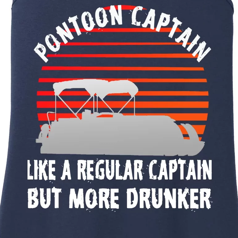 Drunk Pontoon Captain Funny Ladies Essential Tank