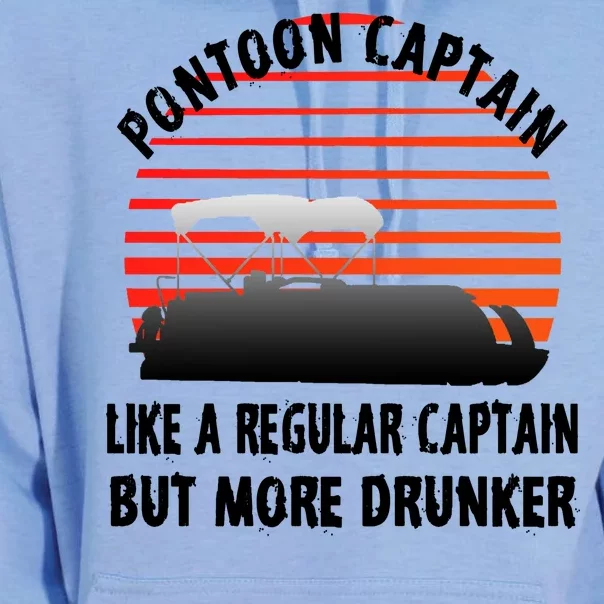 Drunk Pontoon Captain Funny Unisex Surf Hoodie