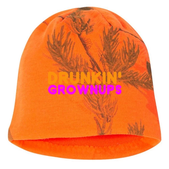 Drunkin Grownups Funny Drinking Kati - Camo Knit Beanie