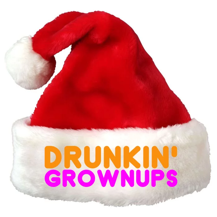 Drunkin Grownups Funny Drinking Premium Christmas Santa Hat