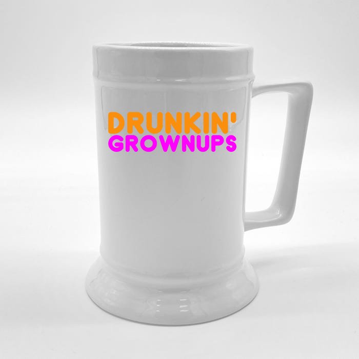 Drunkin Grownups Funny Drinking Front & Back Beer Stein