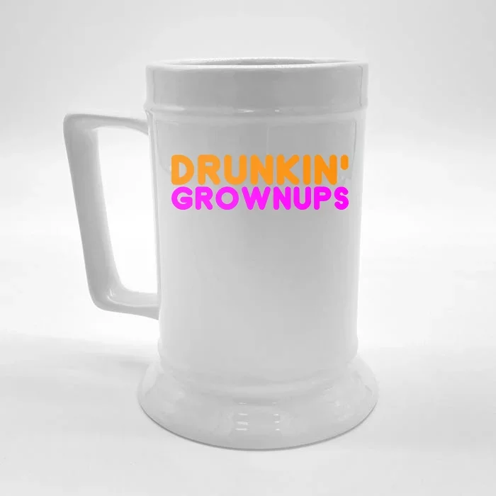 Drunkin Grownups Funny Drinking Front & Back Beer Stein