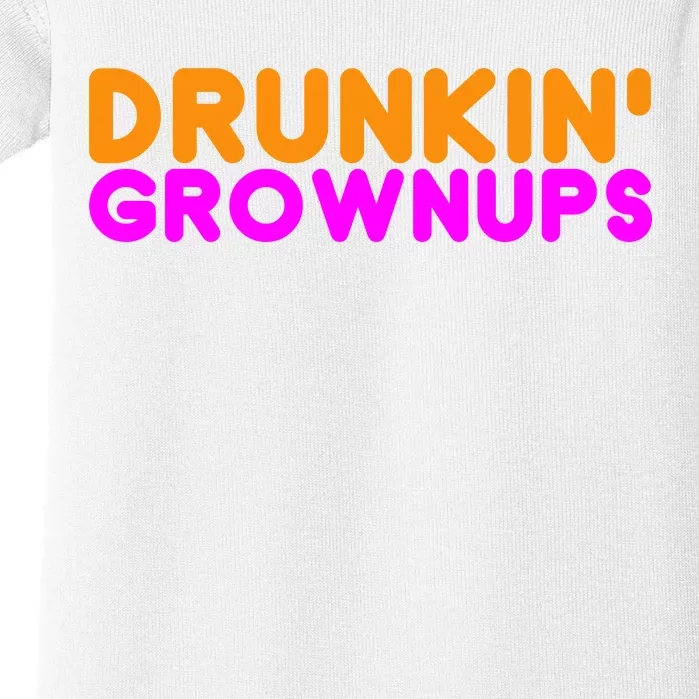 Drunkin Grownups Funny Drinking Baby Bodysuit