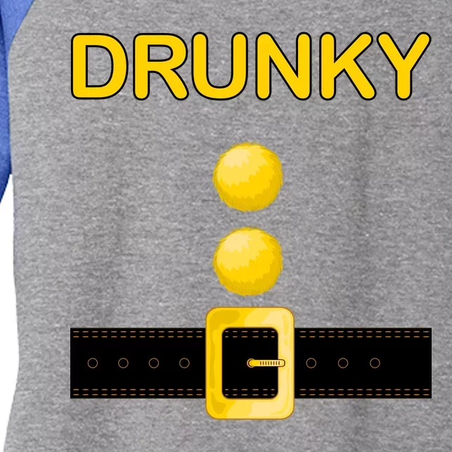 Drunky Dwarf Costume Women's Tri-Blend 3/4-Sleeve Raglan Shirt