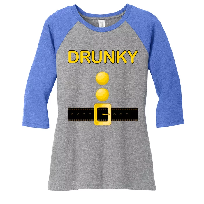 Drunky Dwarf Costume Women's Tri-Blend 3/4-Sleeve Raglan Shirt