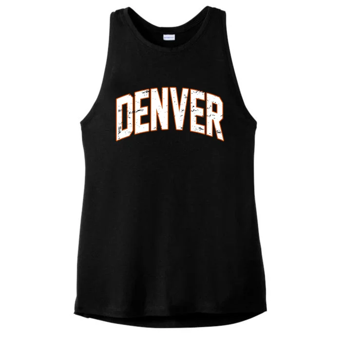 Denver Retro Vintage Ladies Tri-Blend Wicking Tank