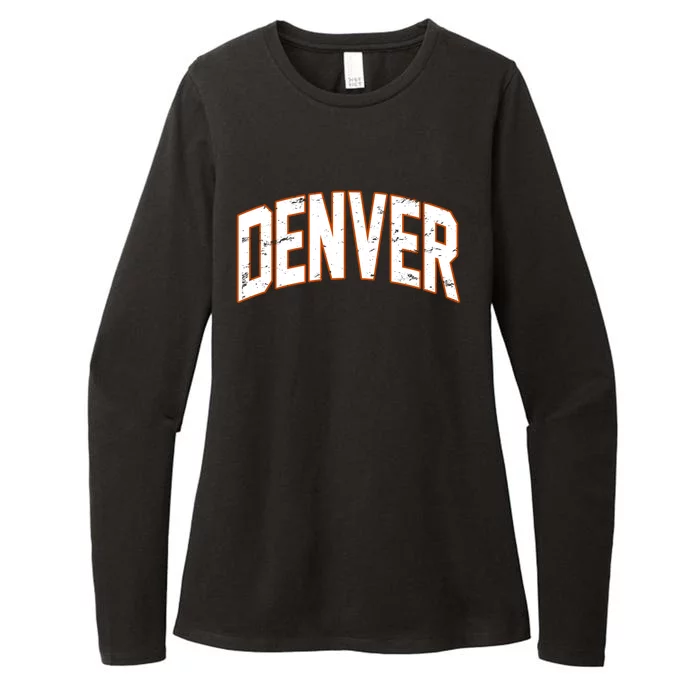 Denver Retro Vintage Womens CVC Long Sleeve Shirt