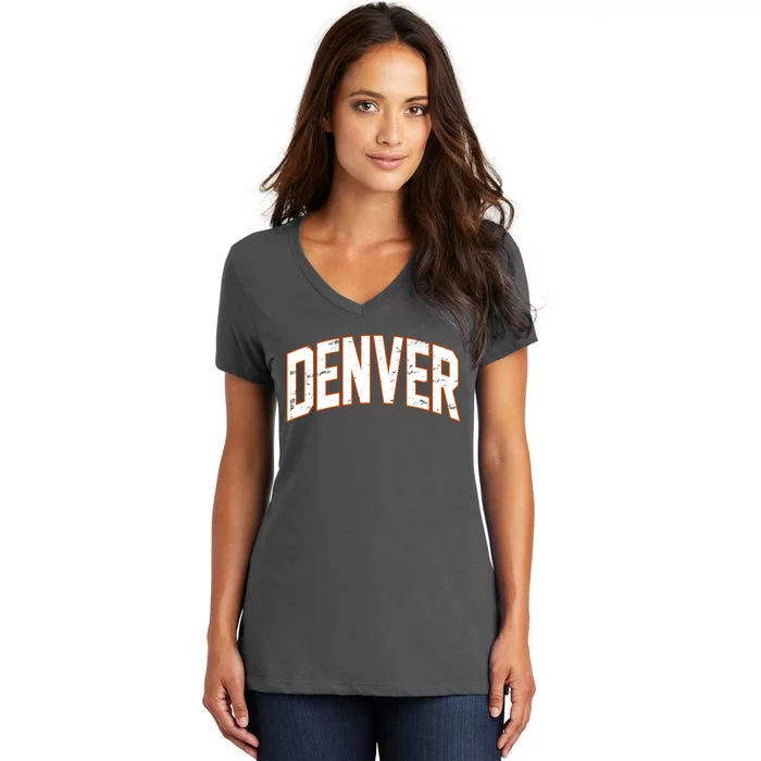 Denver Retro Vintage Women's V-Neck T-Shirt