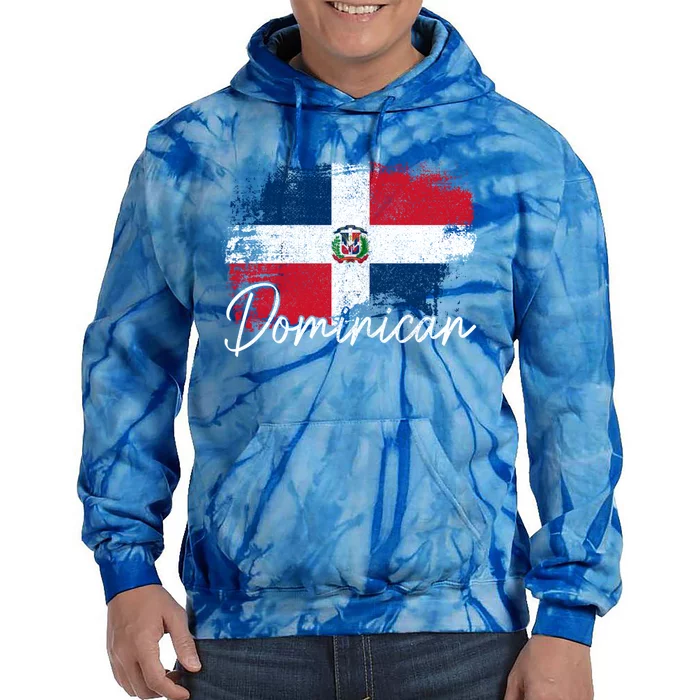 Dominican Republic Vintage Flag Dominican Pride Roots Gift Tie Dye Hoodie