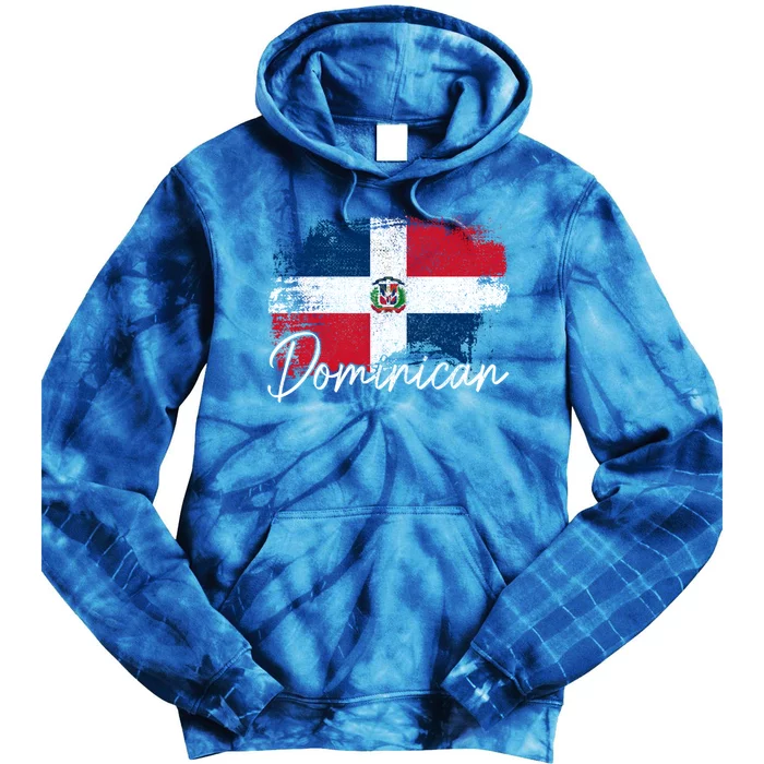 Dominican Republic Vintage Flag Dominican Pride Roots Gift Tie Dye Hoodie