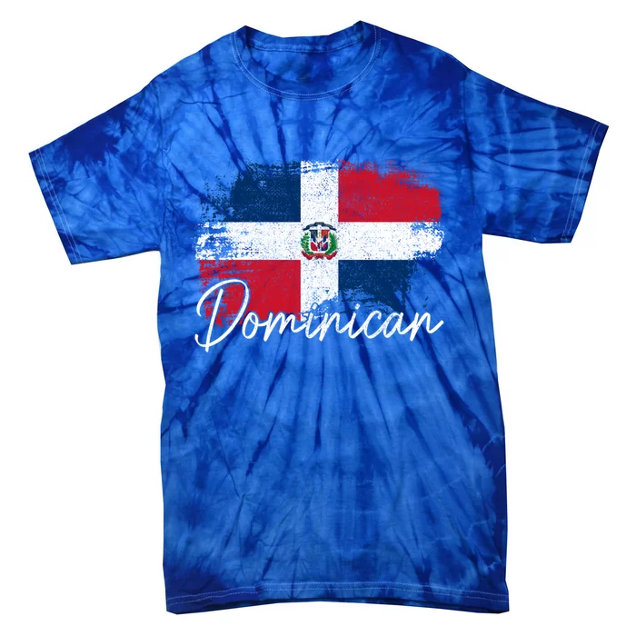 Dominican Republic Vintage Flag Dominican Pride Roots Gift Tie-Dye T-Shirt