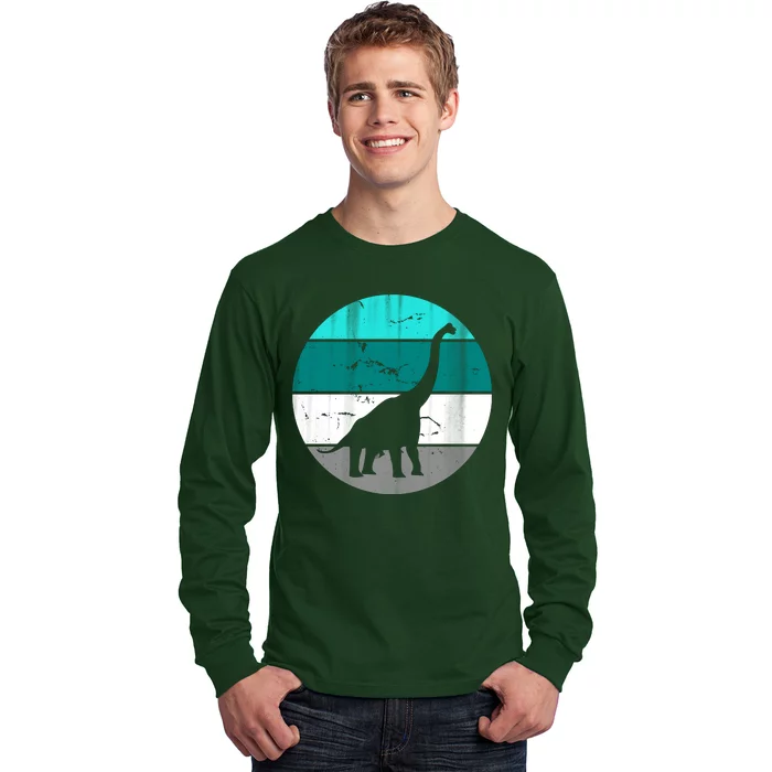 Dino Retro Vintage Brachiosaurus Long Sleeve Shirt